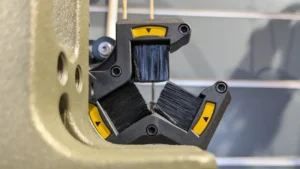 Bürsten-Pfeilauflage an einem Compoundbogen